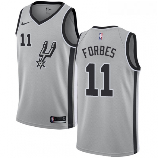 Womens Nike San Antonio Spurs 11 Bryn Forbes Swingman Silver NBA Jersey Statement Edition Womens Nike San Antonio Spurs 11 Bryn Forbes Swingman Silver NBA Jersey Statement Edition