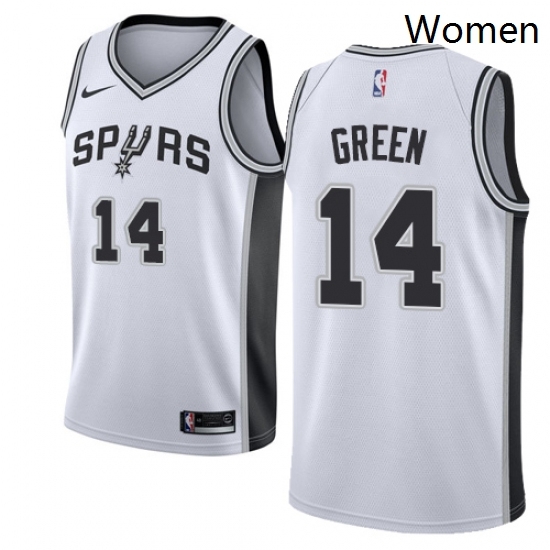 Womens Nike San Antonio Spurs 14 Danny Green Authentic White Home NBA Jersey Association Edition Womens Nike San Antonio Spurs 14 Danny Green Authentic White Home NBA Jersey Association Edition