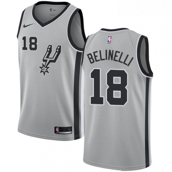 Womens Nike San Antonio Spurs 18 Marco Belinelli Swingman Silver NBA Jersey Statement Edition Womens Nike San Antonio Spurs 18 Marco Belinelli Swingman Silver NBA Jersey Statement Edition