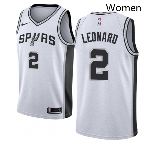 Womens Nike San Antonio Spurs 2 Kawhi Leonard Swingman White Home NBA Jersey Association Edition Womens Nike San Antonio Spurs 2 Kawhi Leonard Swingman White Home NBA Jersey Association Edition