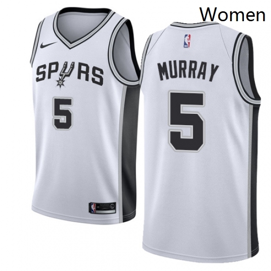 Womens Nike San Antonio Spurs 5 Dejounte Murray Authentic White Home NBA Jersey Association Edition Womens Nike San Antonio Spurs 5 Dejounte Murray Authentic White Home NBA Jersey Association Edition