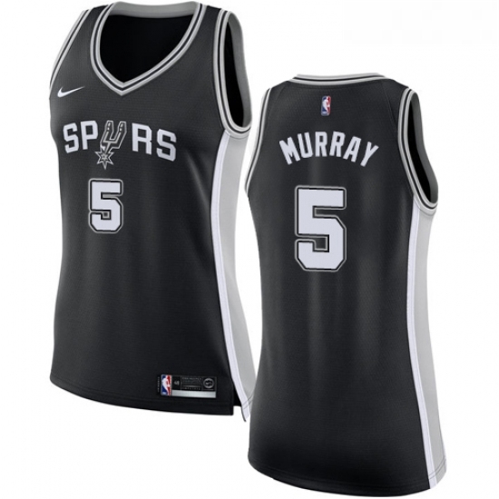 Womens Nike San Antonio Spurs 5 Dejounte Murray Swingman Black Road NBA Jersey Icon Edition Womens Nike San Antonio Spurs 5 Dejounte Murray Swingman Black Road NBA Jersey Icon Edition