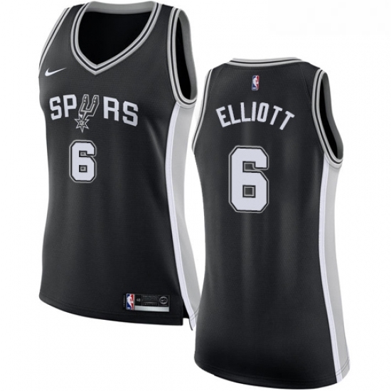 Womens Nike San Antonio Spurs 6 Sean Elliott Swingman Black Road NBA Jersey Icon Edition Womens Nike San Antonio Spurs 6 Sean Elliott Swingman Black Road NBA Jersey Icon Edition