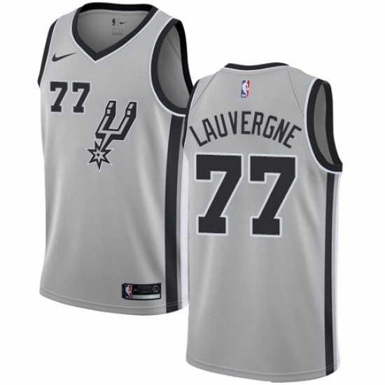 Womens Nike San Antonio Spurs 77 Joffrey Lauvergne Authentic Silver Alternate NBA Jersey Statement Edition Womens Nike San Antonio Spurs 77 Joffrey Lauvergne Authentic Silver Alternate NBA Jersey Statement Edition