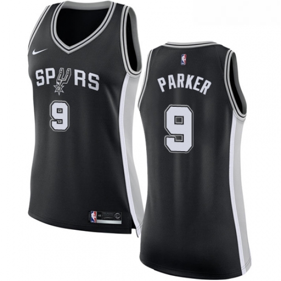 Womens Nike San Antonio Spurs 9 Tony Parker Authentic Black Road NBA Jersey Icon Edition Womens Nike San Antonio Spurs 9 Tony Parker Authentic Black Road NBA Jersey Icon Edition