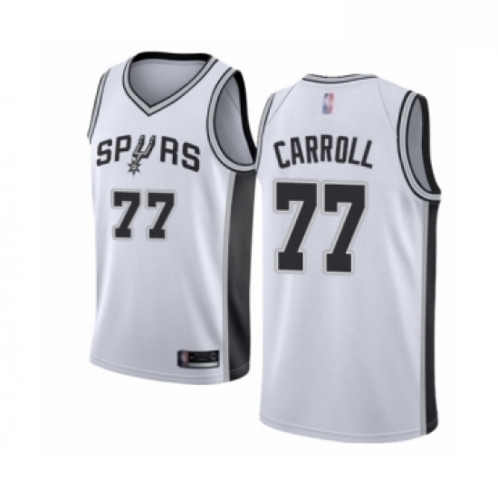 Womens San Antonio Spurs 77 DeMarre Carroll Swingman White Basketball Jersey Association Edition Womens San Antonio Spurs 77 DeMarre Carroll Swingman White Basketball Jersey Association Edition