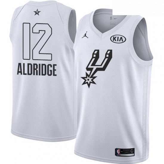 Youth Nike Jordan San Antonio Spurs 12 LaMarcus Aldridge Swingman White 2018 All Star Game NBA Jersey Youth Nike Jordan San Antonio Spurs 12 LaMarcus Aldridge Swingman White 2018 All Star Game NBA Jersey