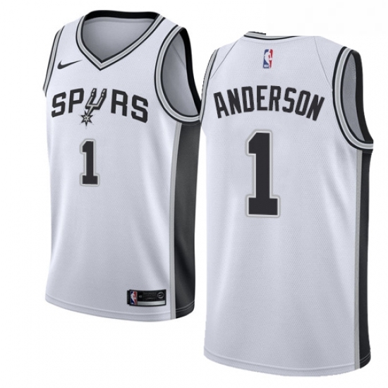 Youth Nike San Antonio Spurs 1 Kyle Anderson Authentic White Home NBA Jersey Association Edition Youth Nike San Antonio Spurs 1 Kyle Anderson Authentic White Home NBA Jersey Association Edition