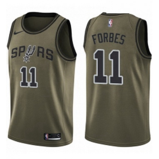 Youth Nike San Antonio Spurs 11 Bryn Forbes Swingman Green Salute to Service NBA Jersey 