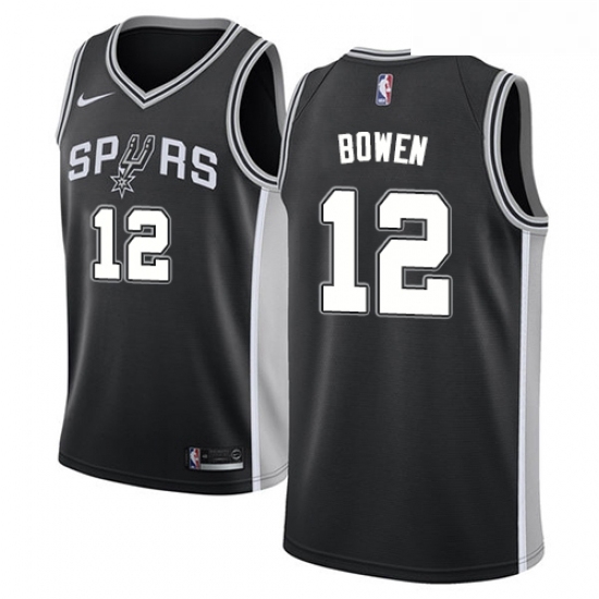 Youth Nike San Antonio Spurs 12 Bruce Bowen Swingman Black Road NBA Jersey Icon Edition Youth Nike San Antonio Spurs 12 Bruce Bowen Swingman Black Road NBA Jersey Icon Edition