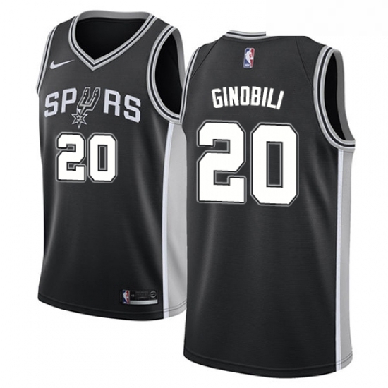 Youth Nike San Antonio Spurs 20 Manu Ginobili Swingman Black Road NBA Jersey Icon Edition Youth Nike San Antonio Spurs 20 Manu Ginobili Swingman Black Road NBA Jersey Icon Edition