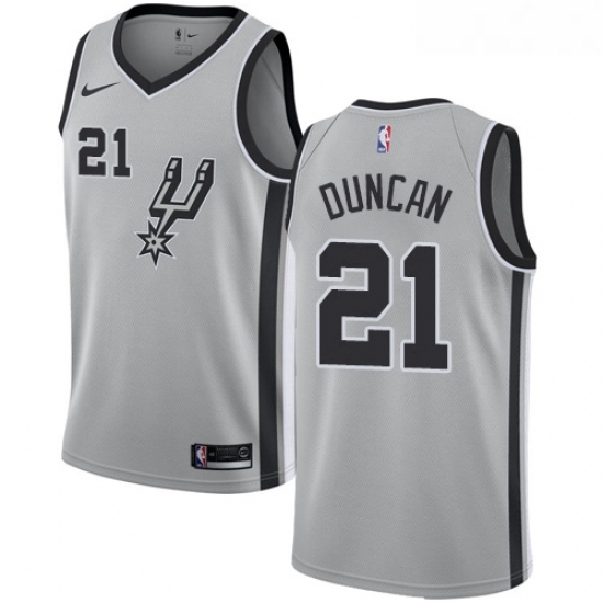 Youth Nike San Antonio Spurs 21 Tim Duncan Swingman Silver Alternate NBA Jersey Statement Edition Youth Nike San Antonio Spurs 21 Tim Duncan Swingman Silver Alternate NBA Jersey Statement Edition