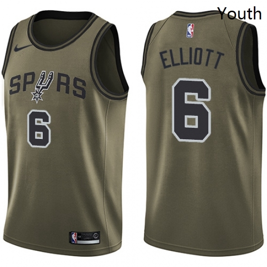 Youth Nike San Antonio Spurs 6 Sean Elliott Swingman Green Salute to Service NBA Jersey Youth Nike San Antonio Spurs 6 Sean Elliott Swingman Green Salute to Service NBA Jersey