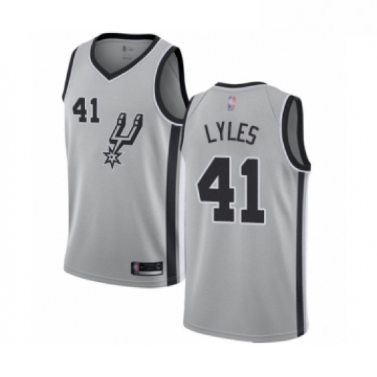 Youth San Antonio Spurs 41 Trey Lyles Swingman Silver Basketball Jersey Statement Edition Youth San Antonio Spurs 41 Trey Lyles Swingman Silver Basketball Jersey Statement Edition
