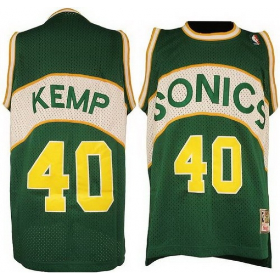 Seattle SuperSonics #40 Shawn Kemp Green Soul Swingman NBA Jersey Seattle SuperSonics #40 Shawn Kemp Green Soul Swingman NBA Jersey