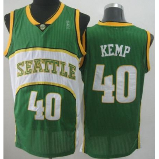 Seattle SuperSonics 40 Shawn Kemp Green Throwback Revolution 30 NBA Basketball Jerseys Seattle SuperSonics 40 Shawn Kemp Green Throwback Revolution 30 NBA Basketball Jerseys