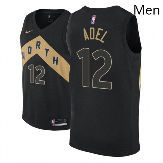 Men NBA 2018 19 Toronto Raptors 12 Deng Adel City Edition Black Jersey Men NBA 2018 19 Toronto Raptors 12 Deng Adel City Edition Black Jersey
