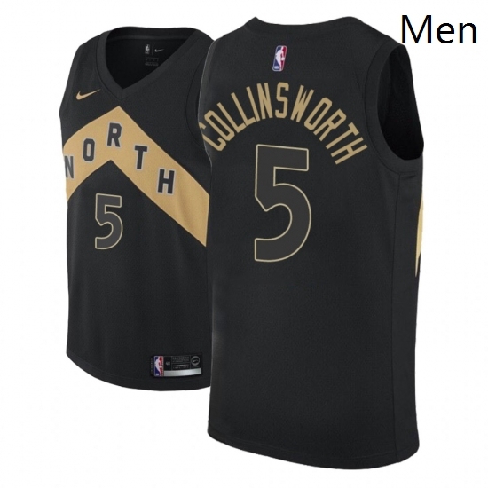 Men NBA 2018 19 Toronto Raptors 5 Kyle Collinsworth City Edition Black Jersey Men NBA 2018 19 Toronto Raptors 5 Kyle Collinsworth City Edition Black Jersey