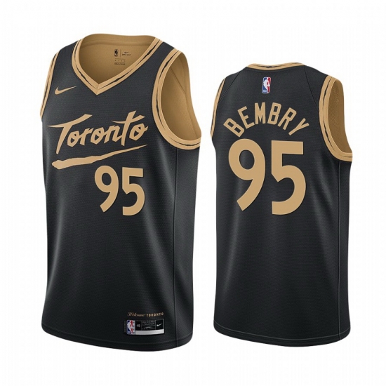 Men Nike Toronto Raptors 95 DeAndre 27 Bembry Black NBA Swingman 2020 21 City Edition Jersey Men Nike Toronto Raptors 95 DeAndre 27 Bembry Black NBA Swingman 2020 21 City Edition Jersey