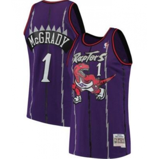 Men Raptors 1 Tracy Mcgrady purple Mitchell Ness Throwback Jersey Men Raptors 1 Tracy Mcgrady purple Mitchell Ness Throwback Jersey