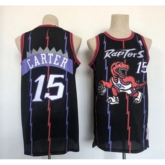 Men Toronto Raptors 15 Vince Carter Black Throwback Stitched Jersey Men Toronto Raptors 15 Vince Carter Black Throwback Stitched Jersey