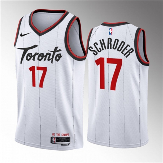 Men Toronto Raptors 17 Dennis Schroder White 2023 24 Association Edition Stitched Basketball Jersey Men Toronto Raptors 17 Dennis Schroder White 2023 24 Association Edition Stitched Basketball Jersey