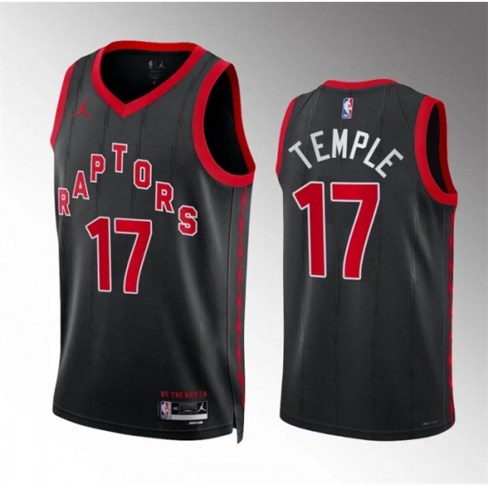 Men Toronto Raptors 17 Garrett Temple Black Statement Edition Stitched Basketball Jersey Men Toronto Raptors 17 Garrett Temple Black Statement Edition Stitched Basketball Jersey