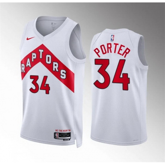 Men Toronto Raptors 34 Jontay Porter White Association Edition Stitched Basketball Jersey Men Toronto Raptors 34 Jontay Porter White Association Edition Stitched Basketball Jersey