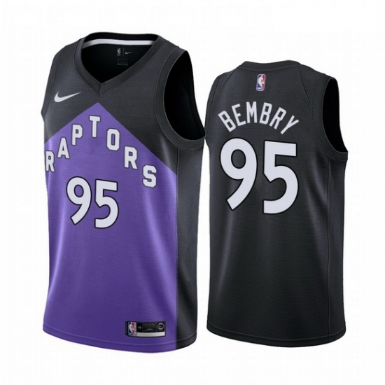 Men Toronto Raptors 95 DeAndre 27 Bembry Purple NBA Swingman 2020 21 Earned Edition Jersey Men Toronto Raptors 95 DeAndre 27 Bembry Purple NBA Swingman 2020 21 Earned Edition Jersey