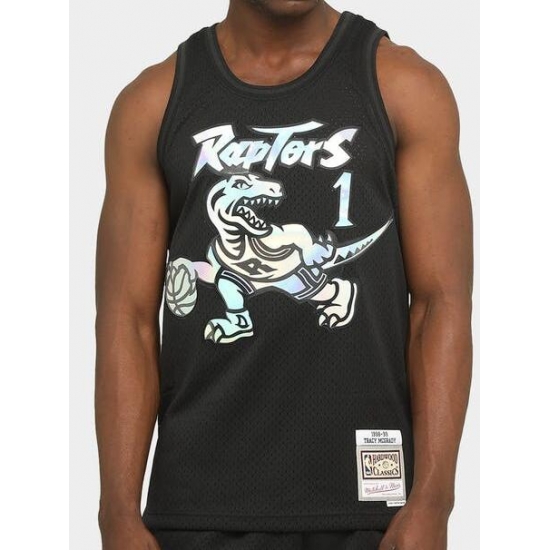 Men Toronto Raptors Tracy McGrady Black Mitchell Ness Jersey Men Toronto Raptors Tracy McGrady Black Mitchell Ness Jersey