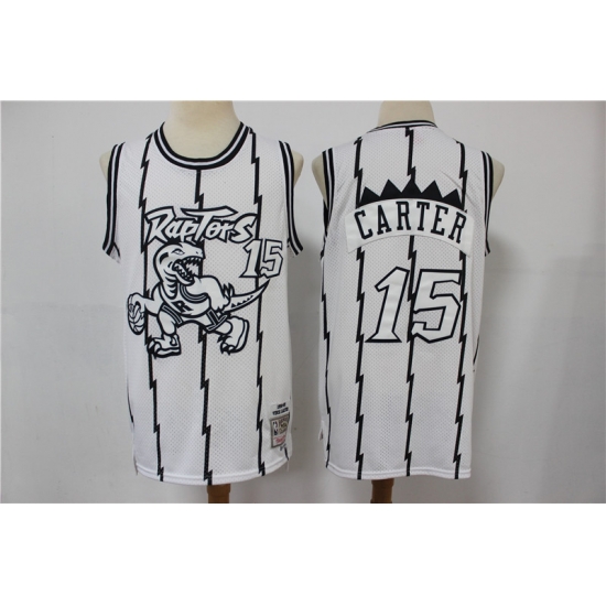 Men Toronto Raptors Vince Carter 15 White Michell Ness Jersey Men Toronto Raptors Vince Carter 15 White Michell Ness Jersey