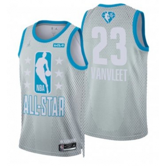 Men's 2022 All-Star #23 Fred VanVleet Gray Stitched Basketball Jersey Men's 2022 All-Star #23 Fred VanVleet Gray Stitched Basketball Jersey