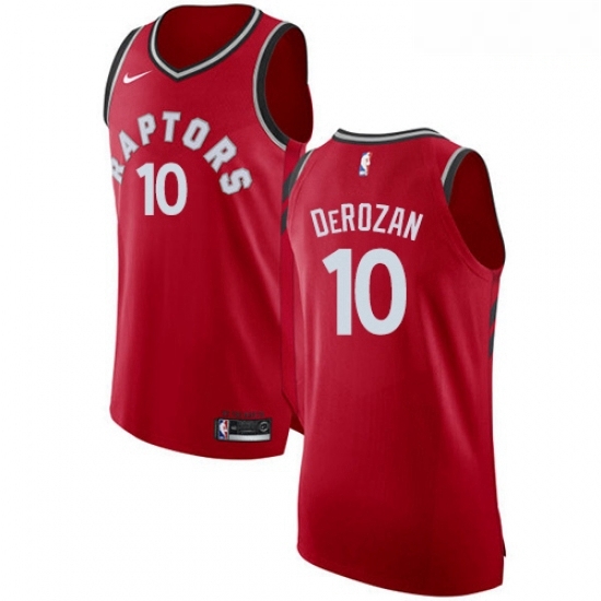 Mens Nike Toronto Raptors 10 DeMar DeRozan Authentic Red Road NBA Jersey Icon Edition Mens Nike Toronto Raptors 10 DeMar DeRozan Authentic Red Road NBA Jersey Icon Edition