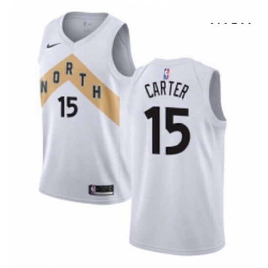 Mens Nike Toronto Raptors 15 Vince Carter Swingman White NBA Jersey City Edition Mens Nike Toronto Raptors 15 Vince Carter Swingman White NBA Jersey City Edition