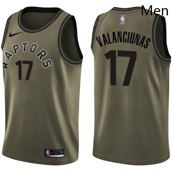 Mens Nike Toronto Raptors 17 Jonas Valanciunas Swingman Green Salute to Service NBA Jersey Mens Nike Toronto Raptors 17 Jonas Valanciunas Swingman Green Salute to Service NBA Jersey
