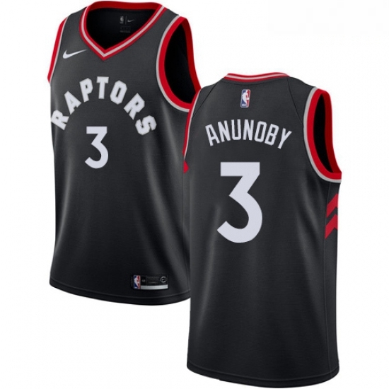 Mens Nike Toronto Raptors 3 OG Anunoby Swingman Black Alternate NBA Jersey Statement Edition Mens Nike Toronto Raptors 3 OG Anunoby Swingman Black Alternate NBA Jersey Statement Edition