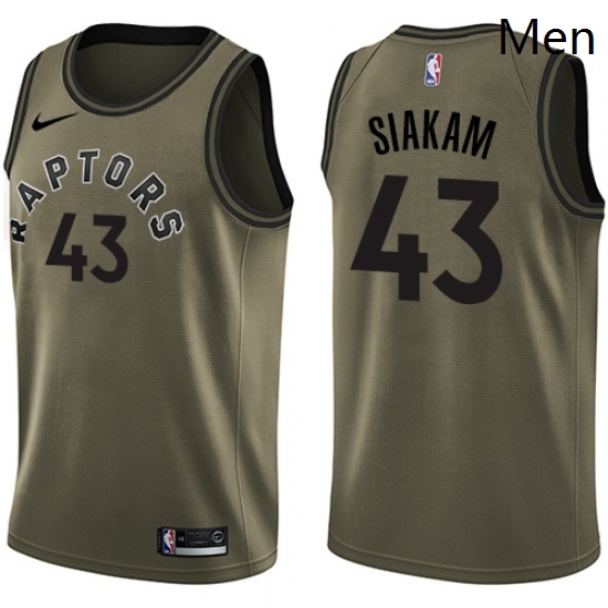 Mens Nike Toronto Raptors 43 Pascal Siakam Swingman Green Salute to Service NBA Jersey Mens Nike Toronto Raptors 43 Pascal Siakam Swingman Green Salute to Service NBA Jersey