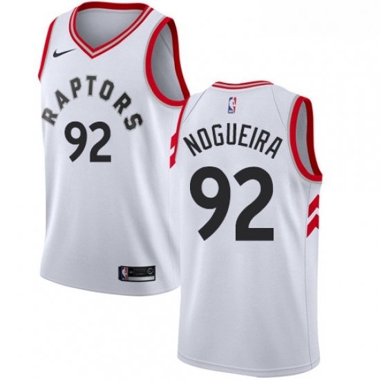 Mens Nike Toronto Raptors 92 Lucas Nogueira Authentic White NBA Jersey Association Edition Mens Nike Toronto Raptors 92 Lucas Nogueira Authentic White NBA Jersey Association Edition