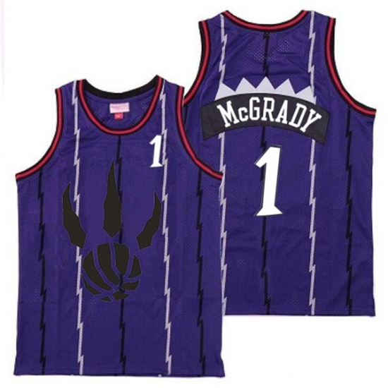 Raptors 1 Tracy McGrady Purple Throwback Jersey Raptors 1 Tracy McGrady Purple Throwback Jersey