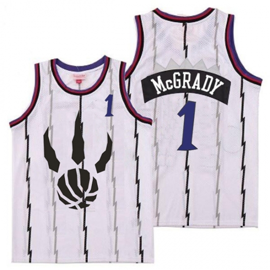 Raptors 1 Tracy McGrady White Throwback Jersey Raptors 1 Tracy McGrady White Throwback Jersey
