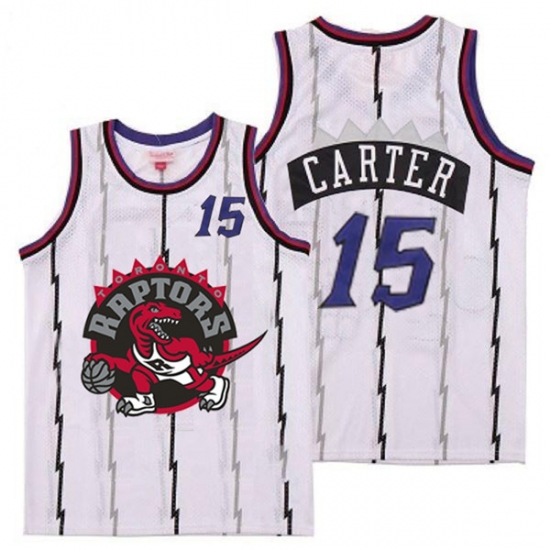Raptors 15 Vince Carter White Big Gray Red Logo Retro Jersey0 Raptors 15 Vince Carter White Big Gray Red Logo Retro Jersey0