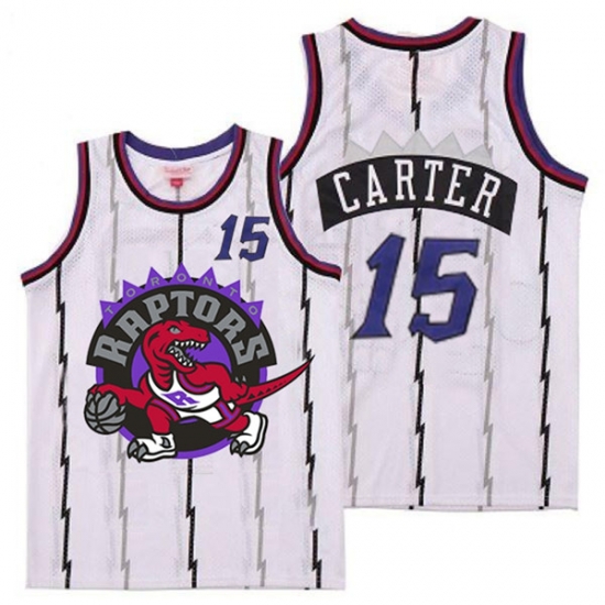 Raptors 15 Vince Carter White Big Logo Retro Jersey 8 Raptors 15 Vince Carter White Big Logo Retro Jersey 8