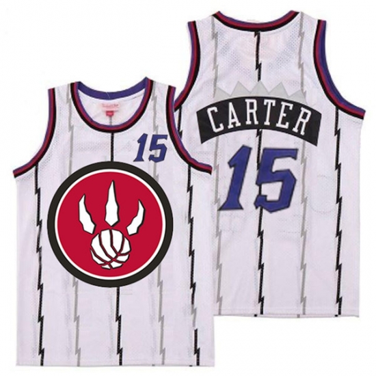 Raptors 15 Vince Carter White Red Big Logo Retro Jersey Raptors 15 Vince Carter White Red Big Logo Retro Jersey