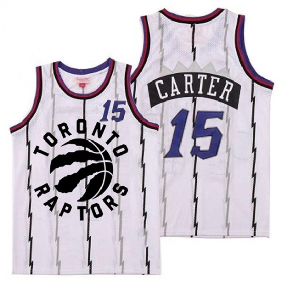 Raptors 15 Vince Carter White Retro Jersey 2 Raptors 15 Vince Carter White Retro Jersey 2
