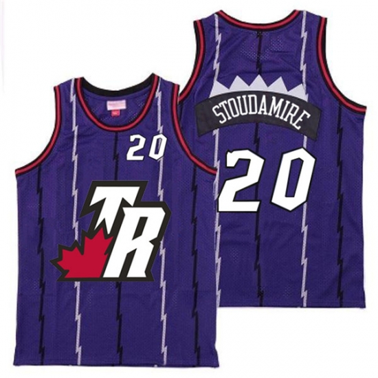 Raptors 20 Damon Stoudamire Purple Big White TR Logo Retro Jersey Raptors 20 Damon Stoudamire Purple Big White TR Logo Retro Jersey