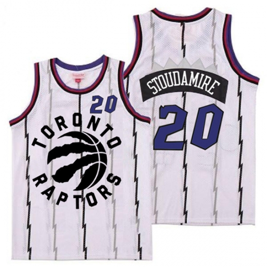 Raptors 20 Damon Stoudamire White Retro Jersey Raptors 20 Damon Stoudamire White Retro Jersey
