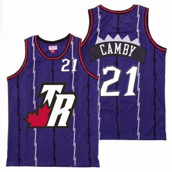 Raptors 21 Marcus Camby Purple Big White TR Logo Retro Jersey Raptors 21 Marcus Camby Purple Big White TR Logo Retro Jersey