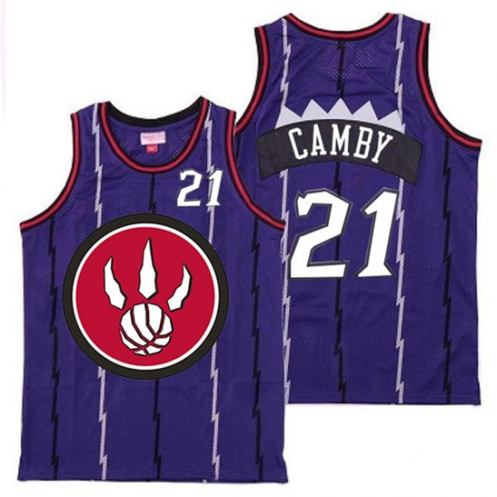 Raptors 21 Marcus Camby Purple Red Big Logo Retro Jersey Raptors 21 Marcus Camby Purple Red Big Logo Retro Jersey