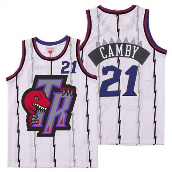 Raptors 21 Marcus Camby White Big Gray TR Logo Retro Jersey Raptors 21 Marcus Camby White Big Gray TR Logo Retro Jersey
