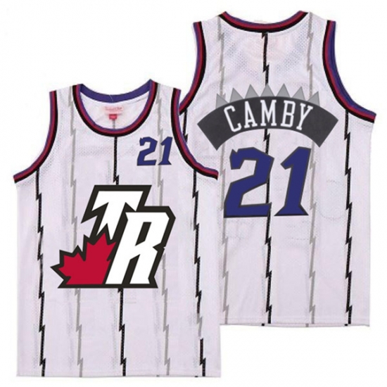 Raptors 21 Marcus Camby White Big White TR Logo Retro Jersey Raptors 21 Marcus Camby White Big White TR Logo Retro Jersey